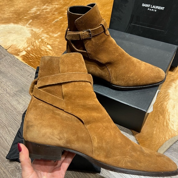 Men’s Yves Saint Laurent Wyatt Jodphur boot in Suede, size UK 41.5 (US 8.5) - Picture 4 of 5